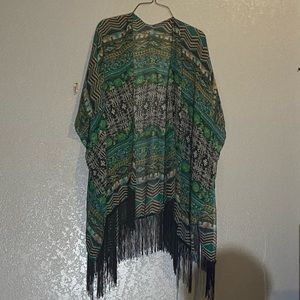 Green Aztec cardigan